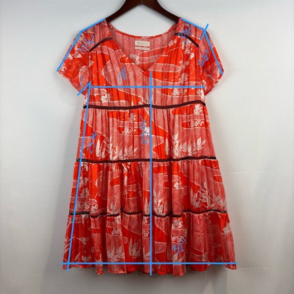 Urban Outfitters Floral Picnic Tiered Frock Mini Dress - Picture 8 of 8